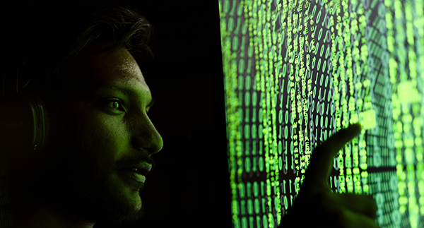 Designer analyzing AI-generated service concepts