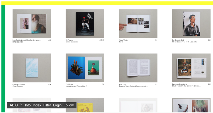 Modern web interface applying Bauhaus grid and color principles